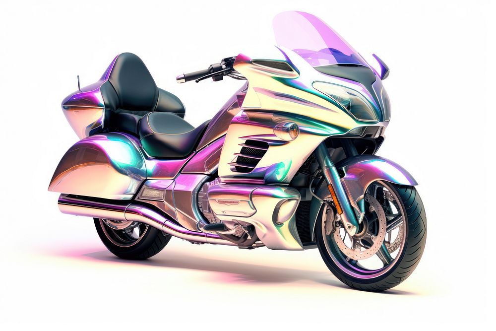 Motorcycle iridescent motorcycle vehicle scooter.