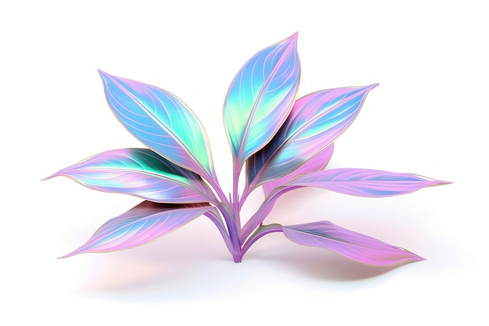 Plant iridescent origami purple flower.
