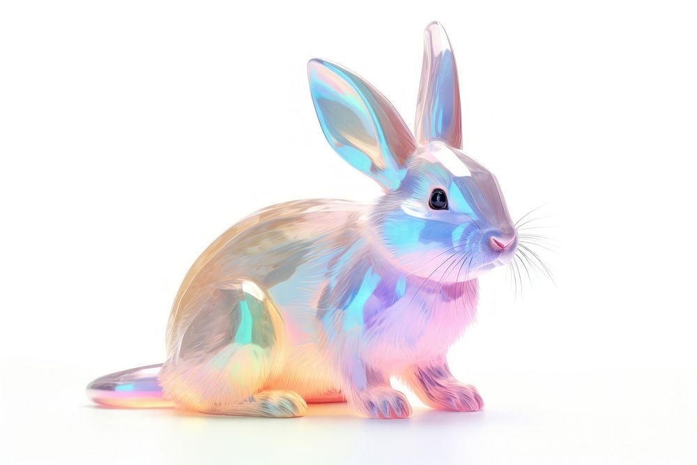Rabbit iridescent animal rodent mammal.