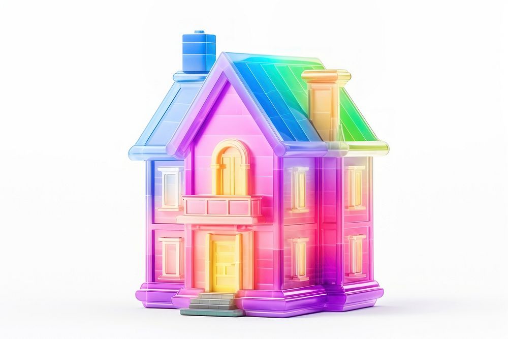 Toy house iridescent toy architecture building.
