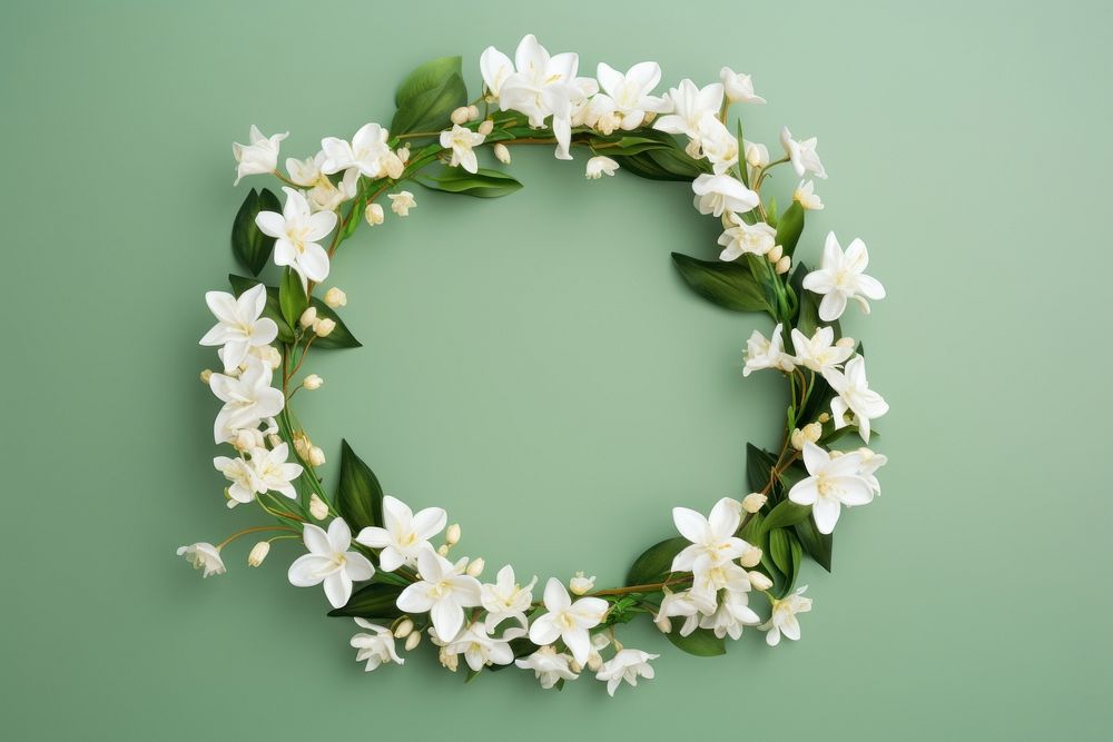 Floral frame jasmine flower photography blossom.