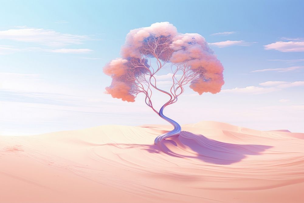 Tree in dune landscape outdoors desert.
