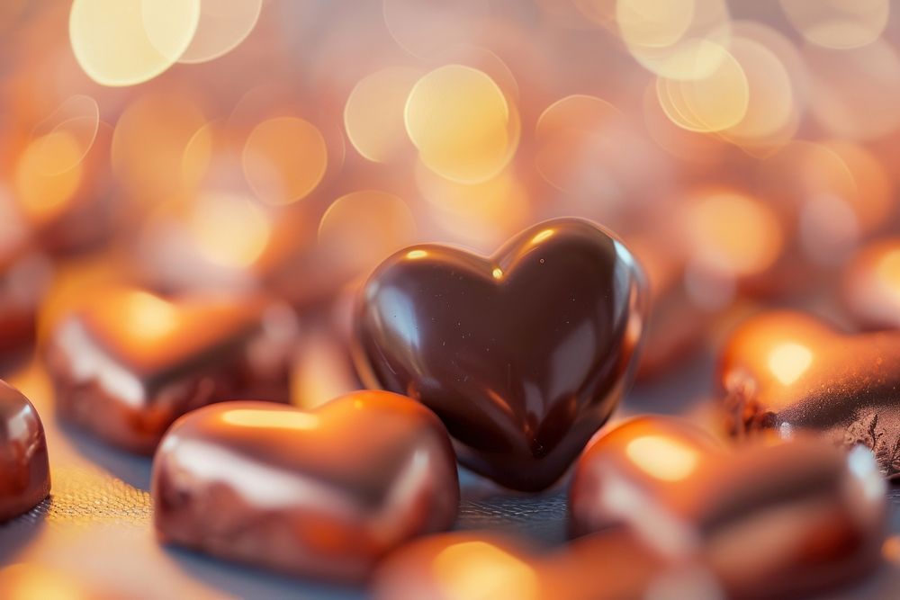Valentines chocolate pattern bokeh effect background backgrounds confectionery celebration.