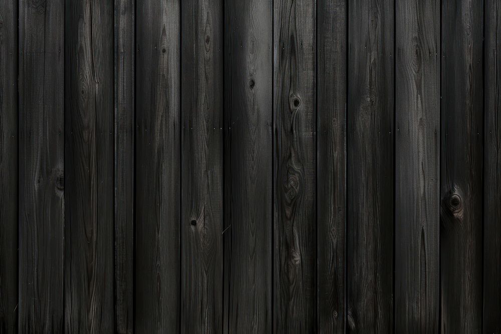  Panorama of Black wood fence texture backgrounds hardwood black. AI generated Image by rawpixel.