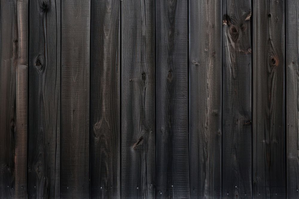  Panorama of Black wood fence texture backgrounds hardwood outdoors. AI generated Image by rawpixel.