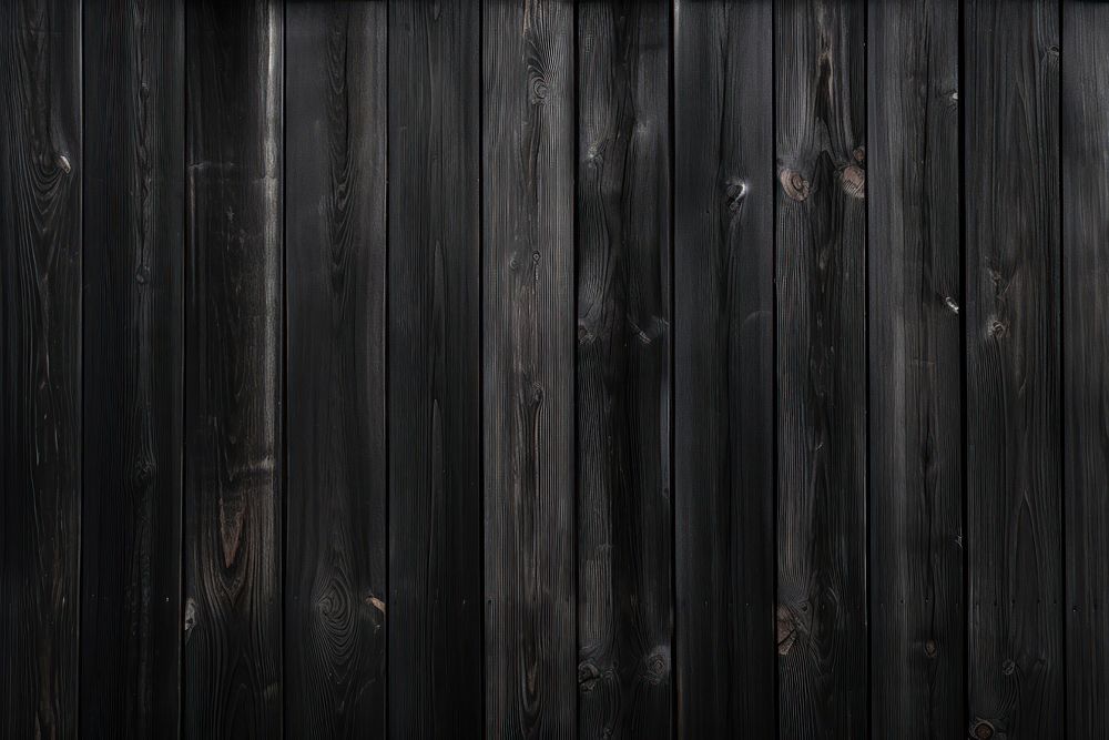 Panorama of Black wood fence texture black backgrounds hardwood. AI generated Image by rawpixel.