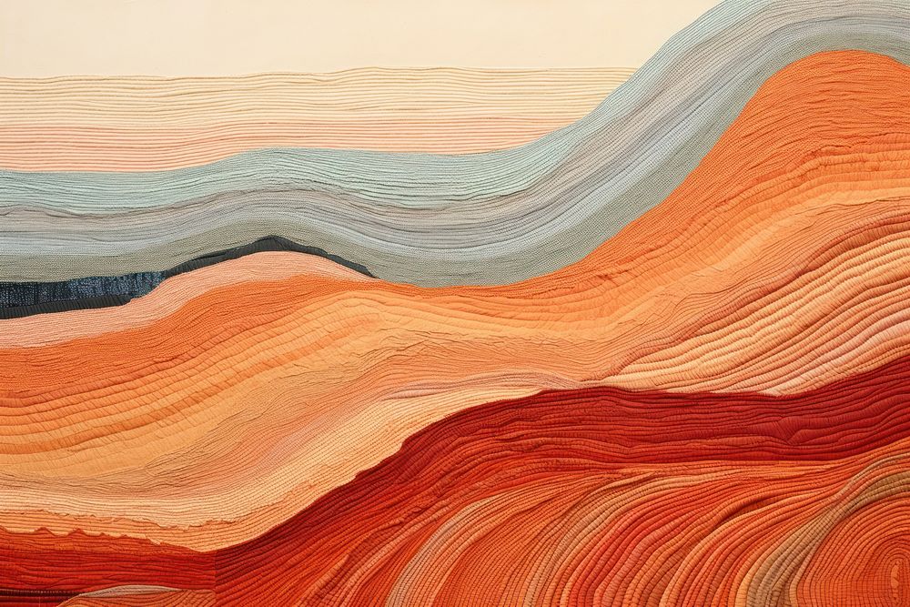 Orange Sand Dune landscape outdoors painting.