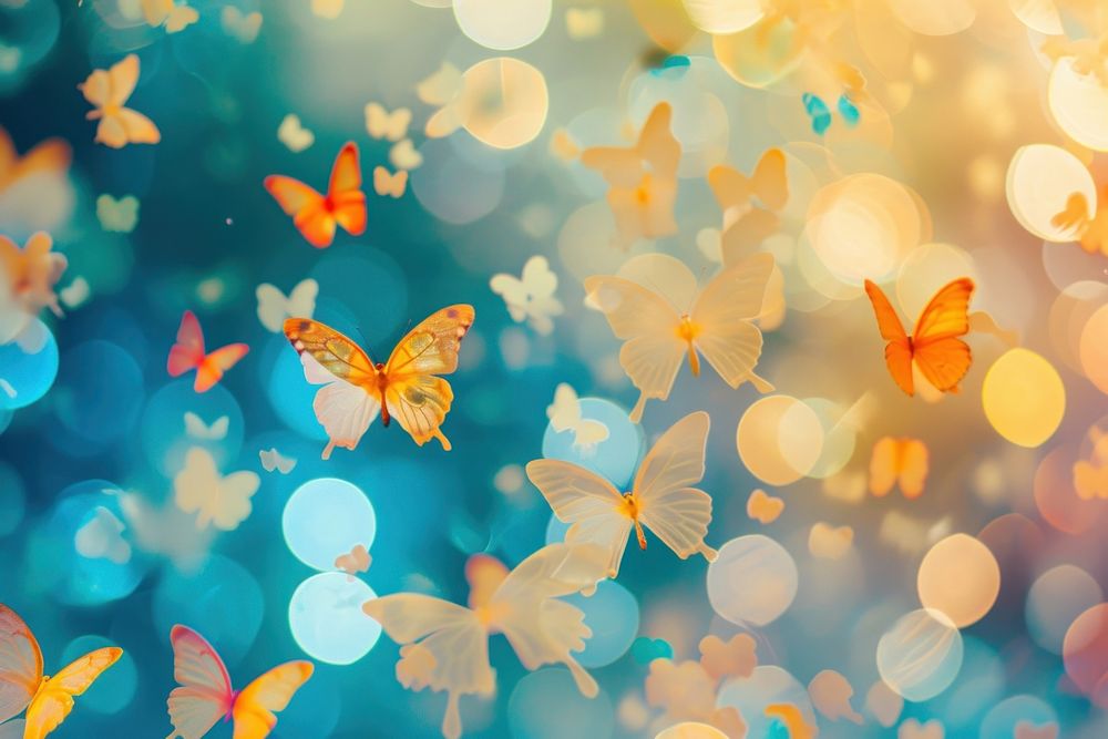 Butterfly pattern bokeh effect background backgrounds outdoors animal.