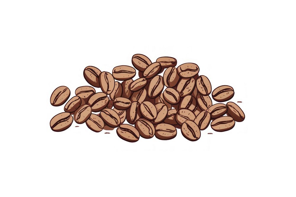 Coffee beans logo white background freshness abundance.
