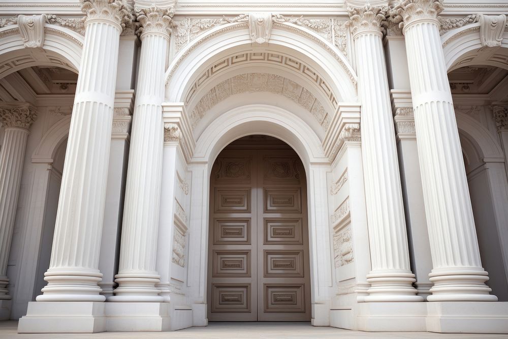 Classical building main enterance architecture column entrance. AI generated Image by rawpixel.