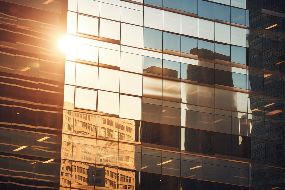 Layers of office buildings architecture sunlight outdoors. AI generated Image by rawpixel.