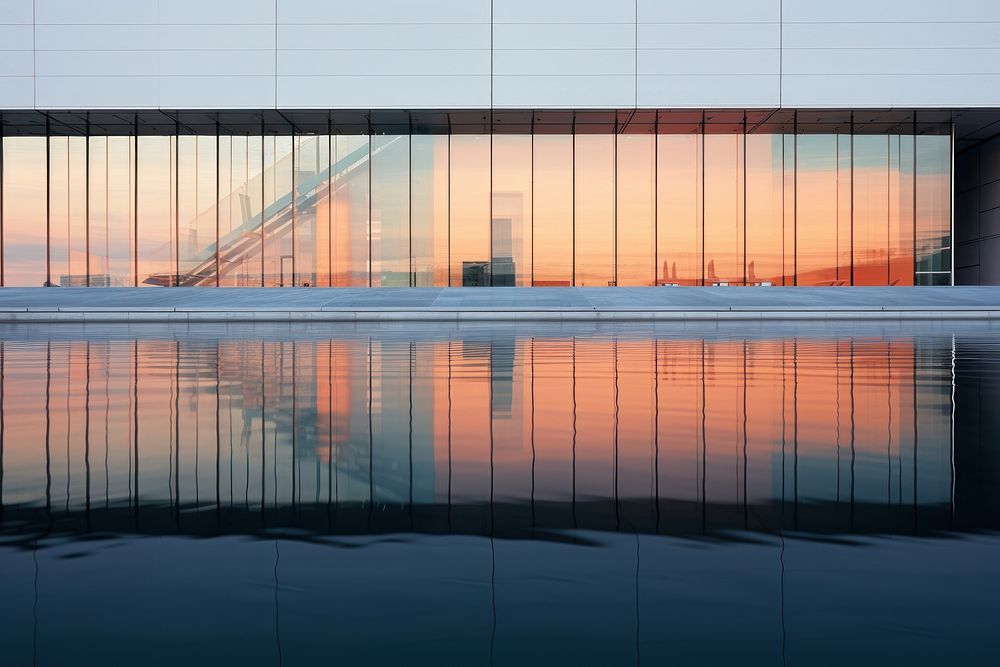 Architecture building reflection facade. AI generated Image by rawpixel.