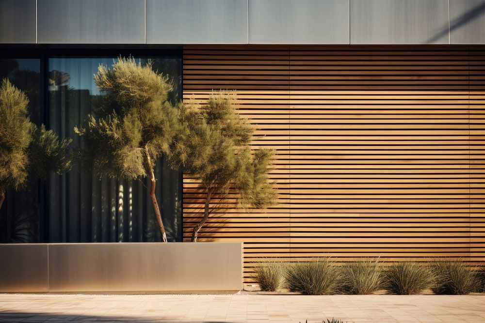 Wood architecture building sunlight. AI generated Image by rawpixel.
