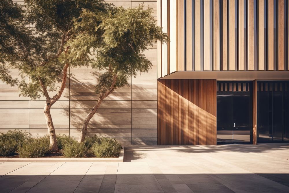 Architecture building wood sunlight. AI generated Image by rawpixel.