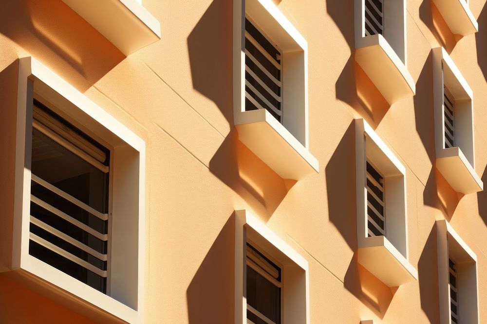 Post modern building facade architecture sunlight window. AI generated Image by rawpixel.