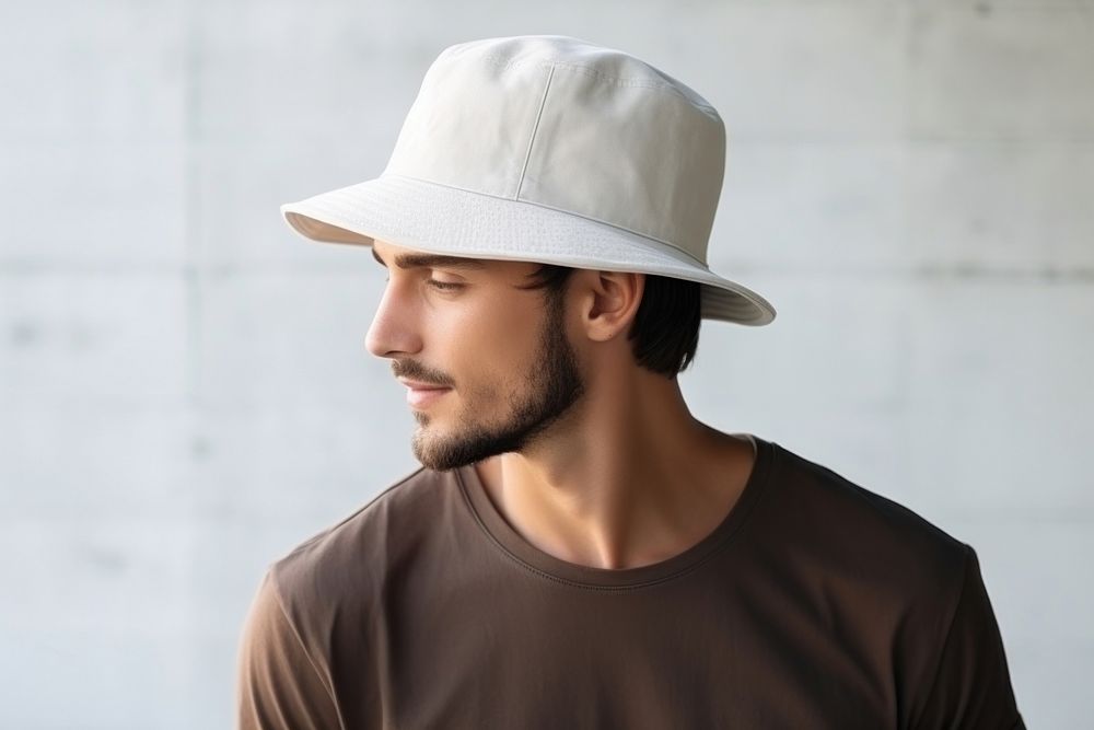 Blank hat  fashion adult man.