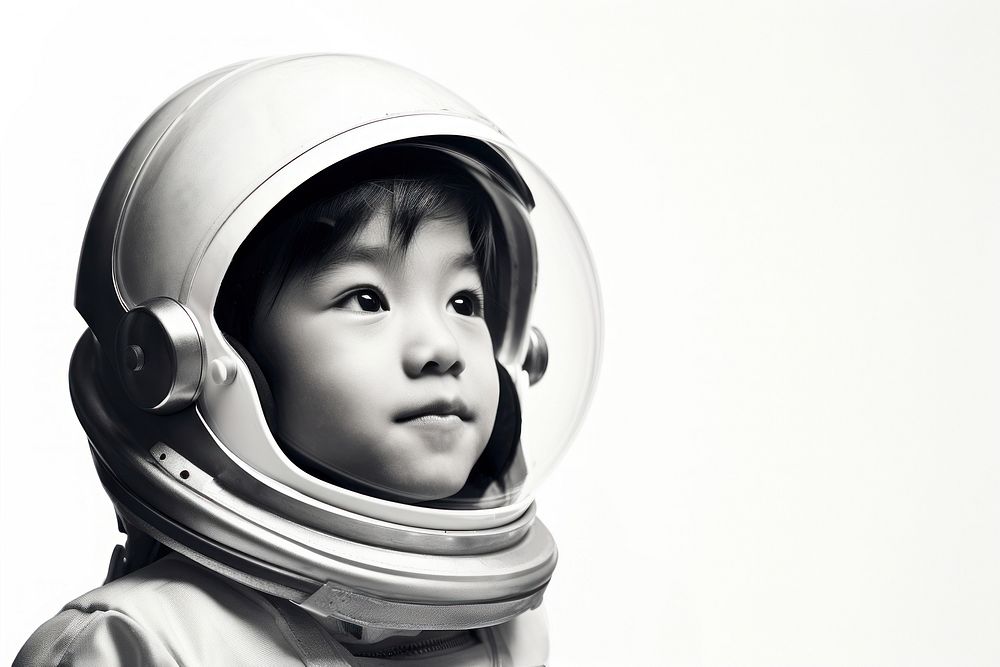 Little asian boy astronaut photography portrait helmet.