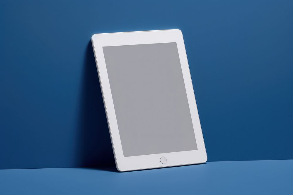White blank tablet   electronics computer screen.