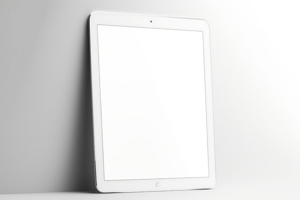 White blank tablet   computer electronics technology.