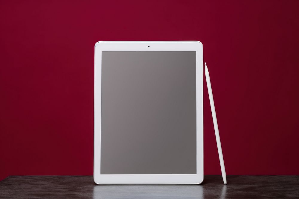 White blank tablet   computer screen electronics.