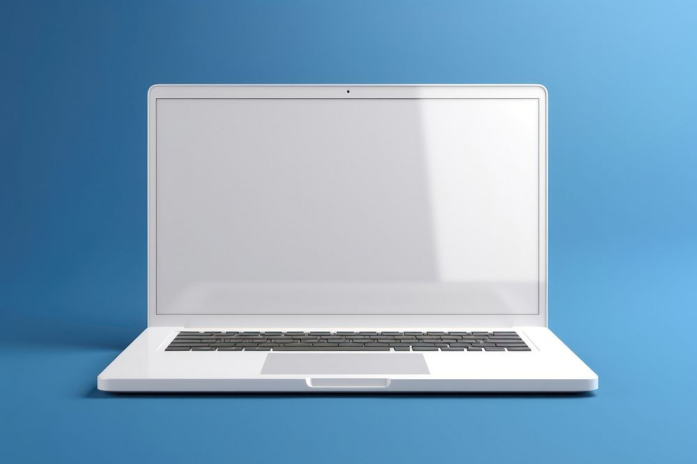 White blank computer   laptop portability electronics.