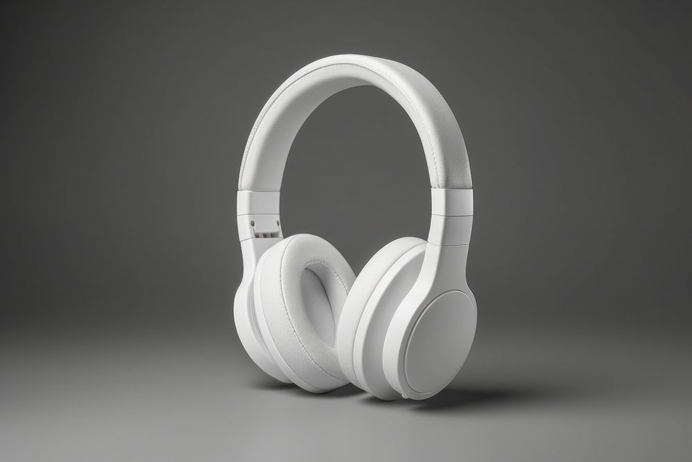 White blank headphone   headphones headset electronics.