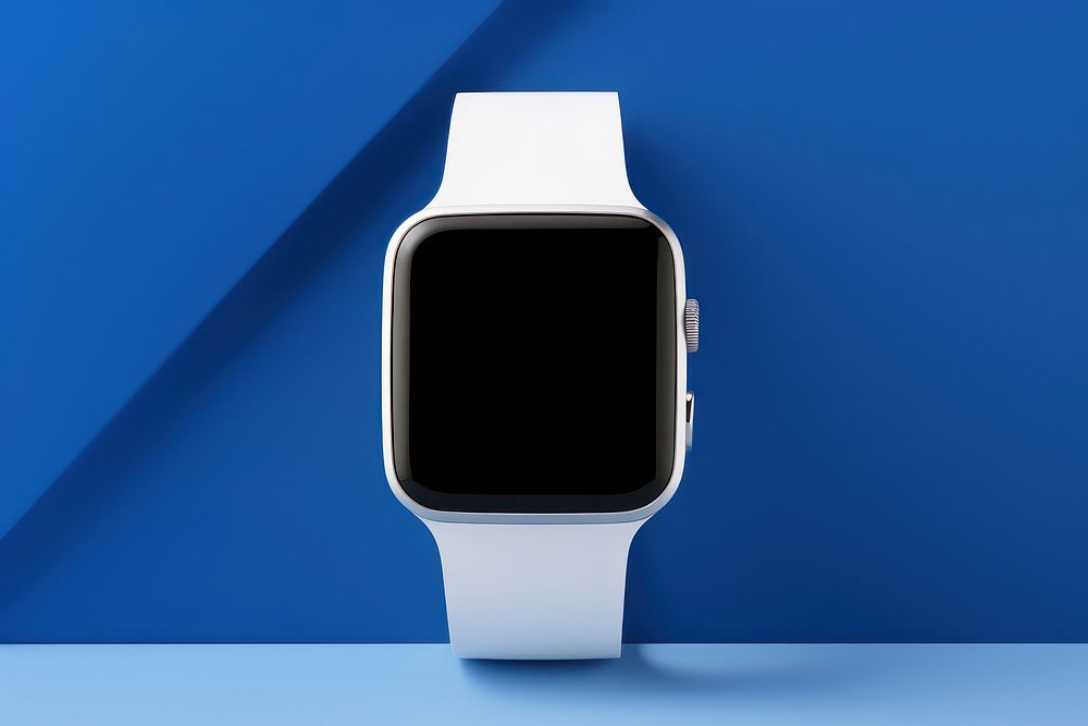 White blank smartwatch   wristwatch screen electronics.