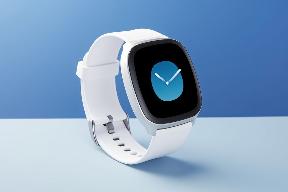 White blank smartwatch   electronics technology wristwatch.