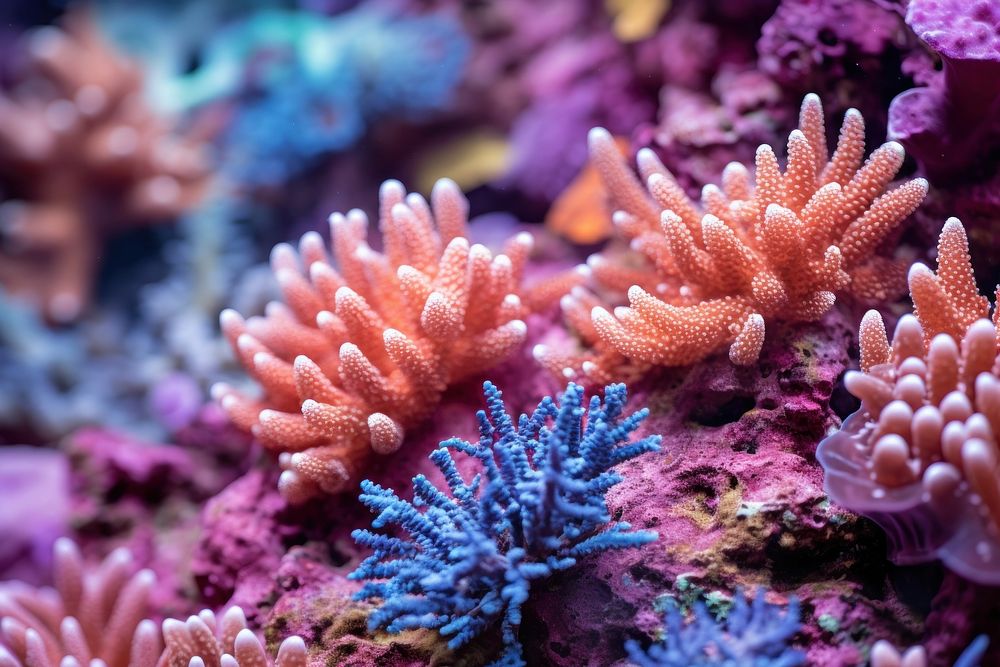 Extreme close up of coral reef outdoors nature sea.