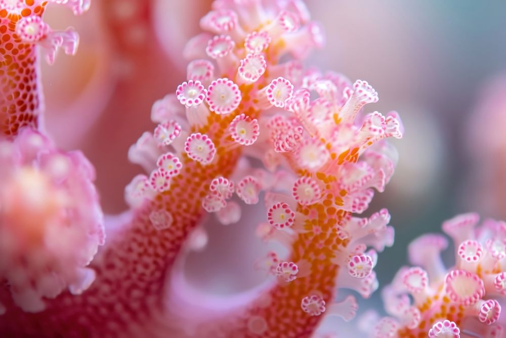 Extreme close up of coral reef outdoors nature plant.