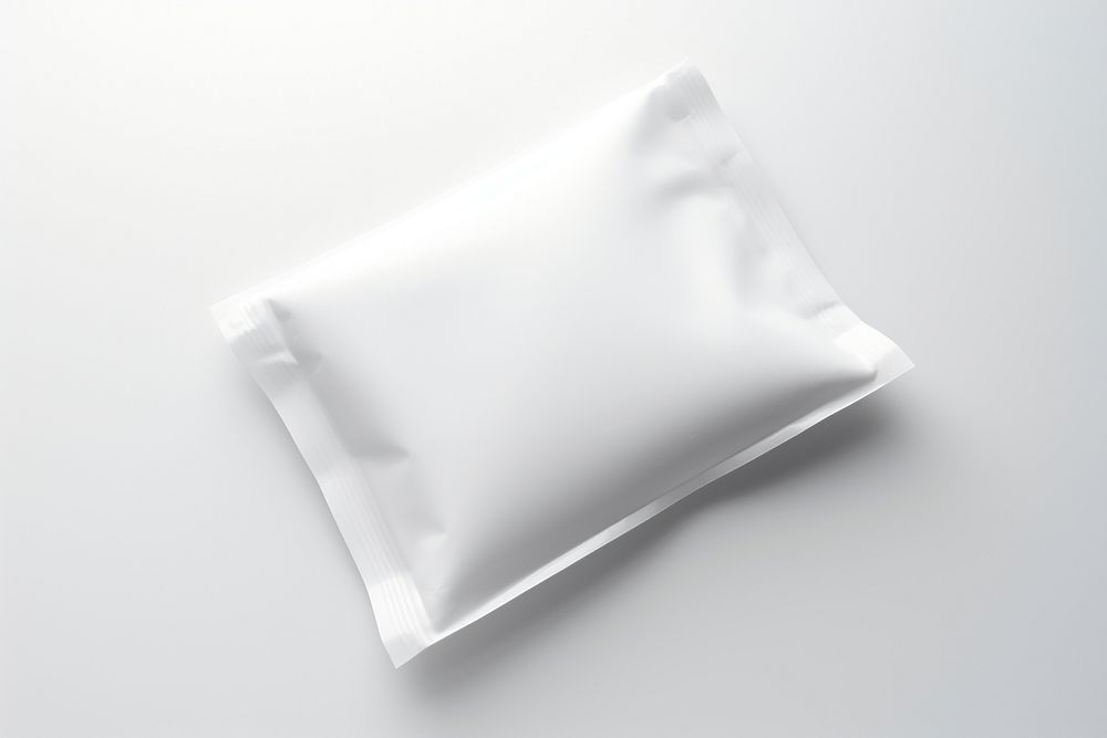 Plastic pouch packaging  simplicity crumpled absence.