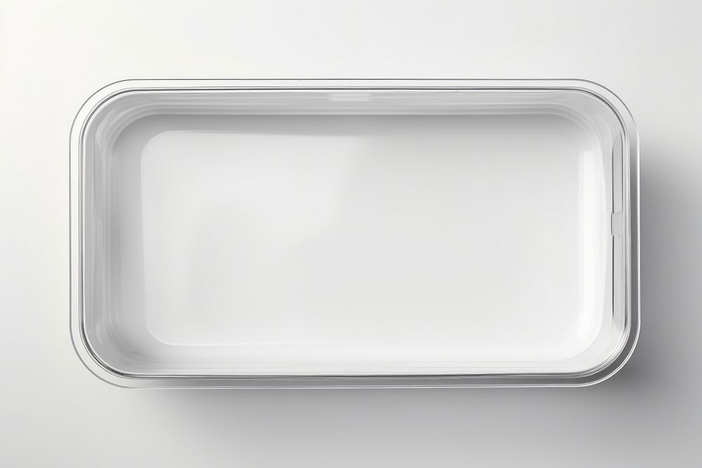 Transparent container packaging  tray rectangle porcelain.
