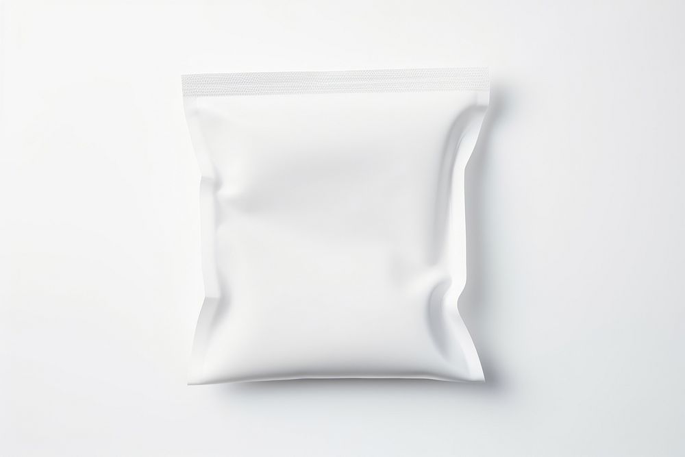 Pouch packaging  white simplicity crumpled.