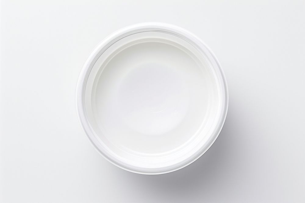 Yogurt cup packaging  bowl porcelain lighting.