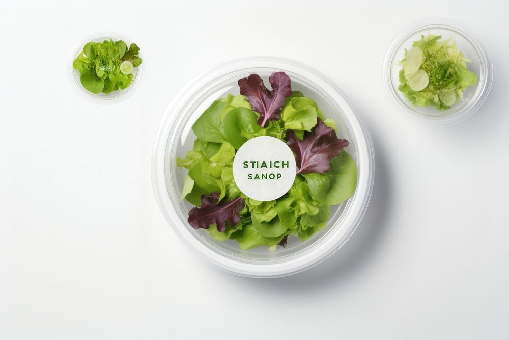 Salad packaging  vegetable lettuce plant.