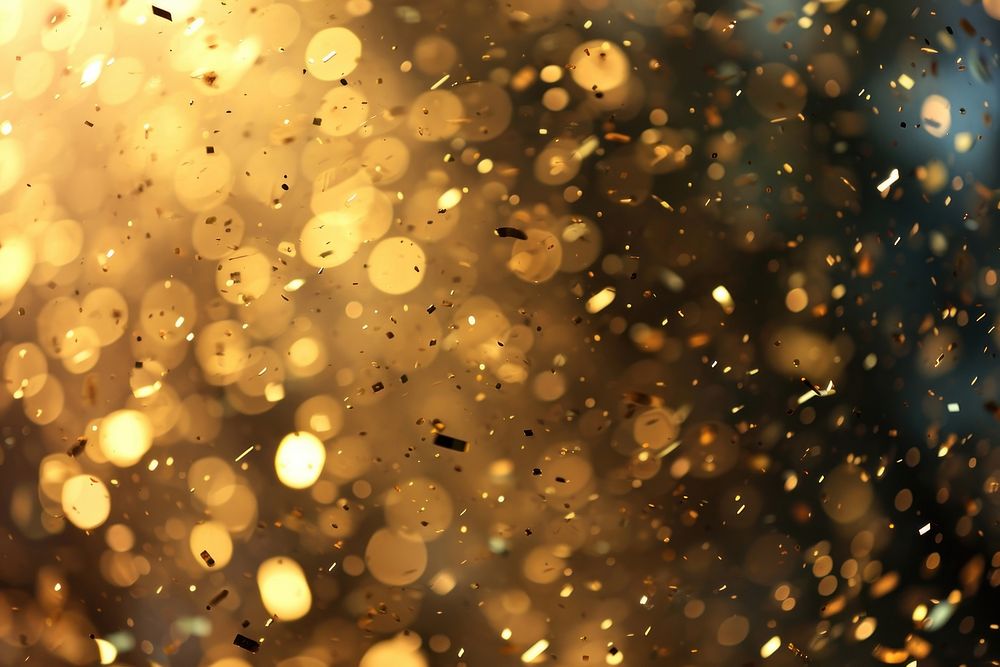 Gold party confetti pattern bokeh effect background backgrounds glitter light.