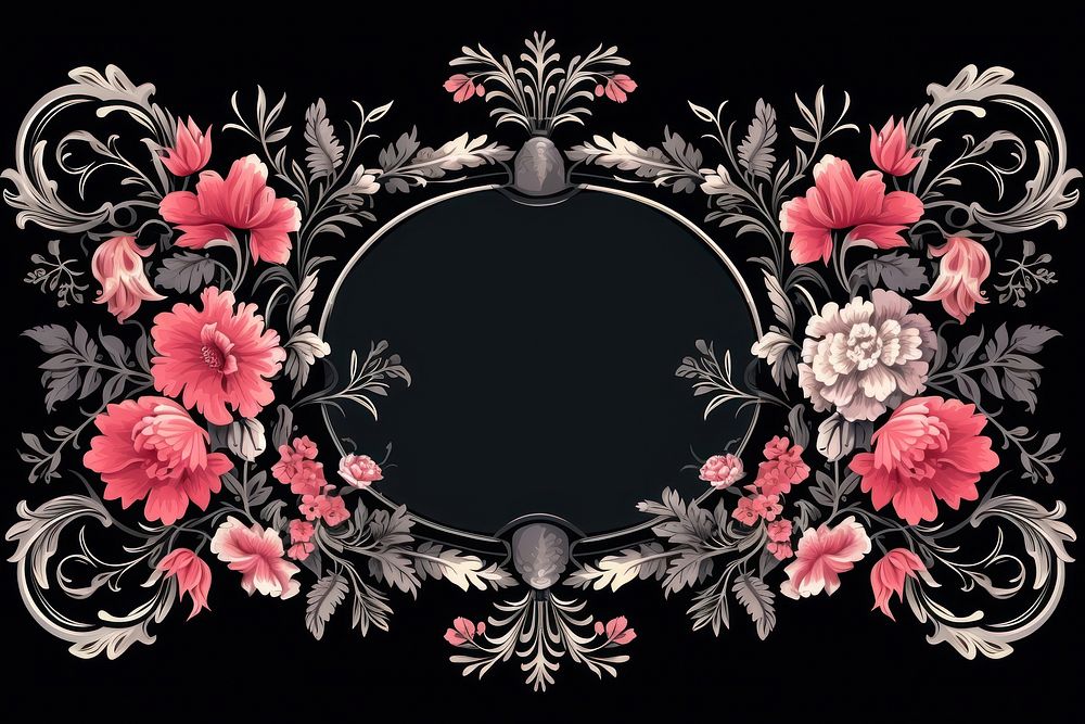 Vintage graphics pattern flower. AI generated Image by rawpixel.