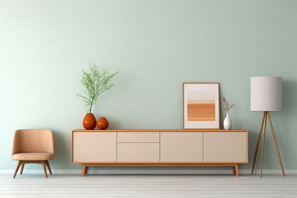 Home interior living room furniture sideboard cabinet.