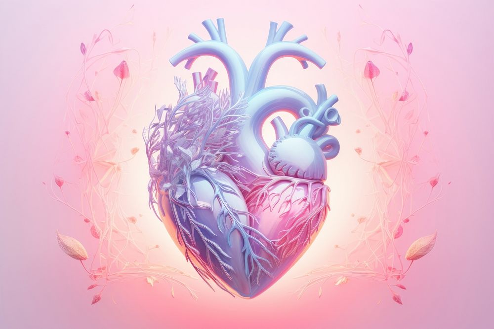Human heart illuminated creativity graphics.