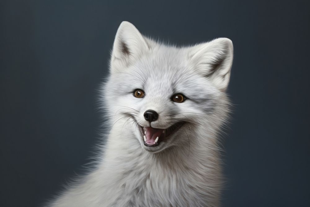 Arctic fox portrait mammal animal.