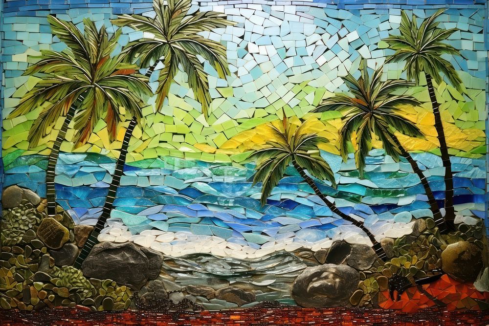 Island art backgrounds painting.