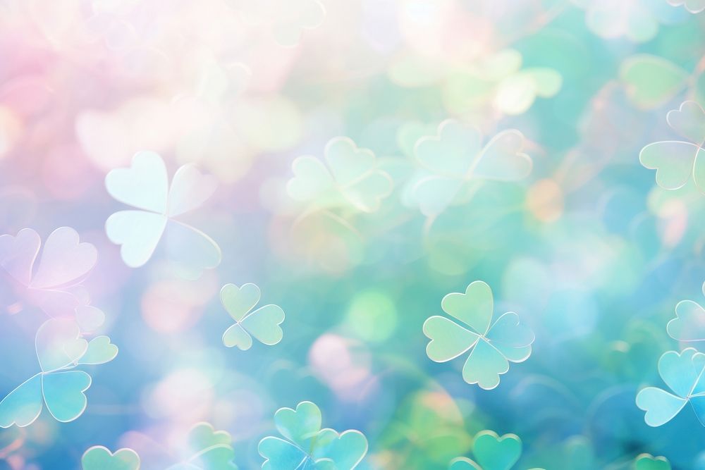 Pastel clover leaf pattern bokeh effect background backgrounds outdoors nature.