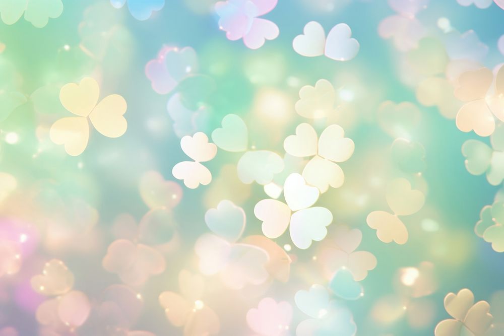 Pastel clover leaf pattern bokeh effect background backgrounds outdoors nature.