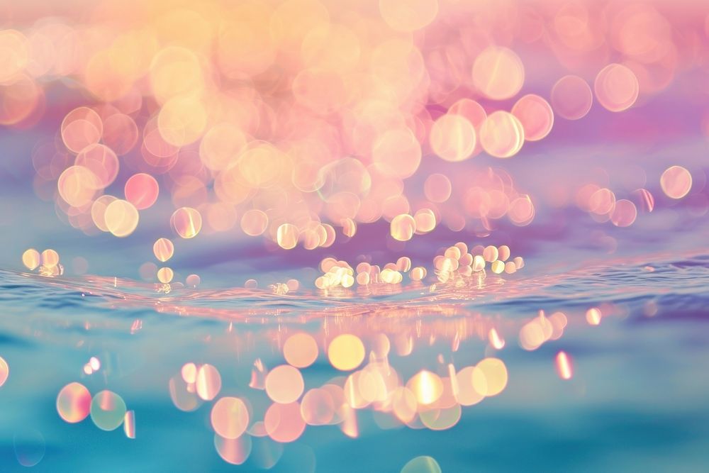 Pastel ocean surface pattern bokeh effect background backgrounds outdoors nature.