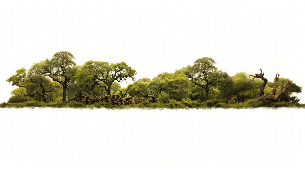 Oak forest landscape nature vegetation. AI generated Image by rawpixel.