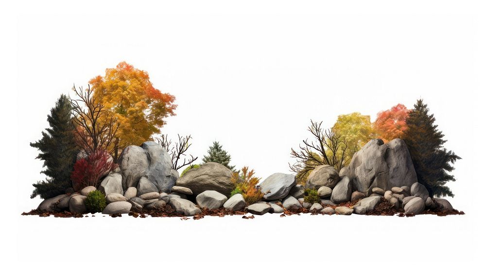 Nature forest rock landscape. AI generated Image by rawpixel.