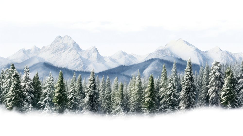 Landscape mountain nature forest. AI generated Image by rawpixel.