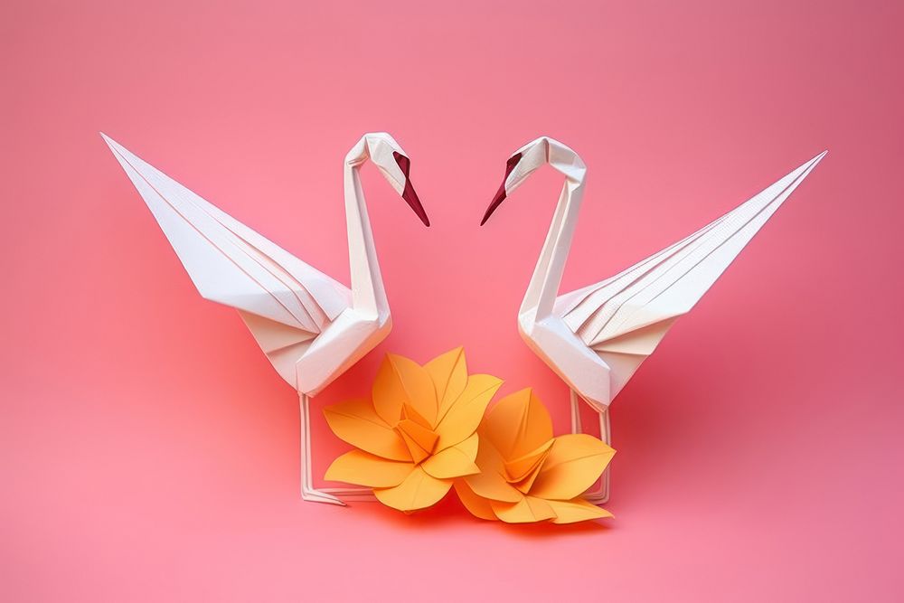 Swan origami paper cranes art transportation creativity.