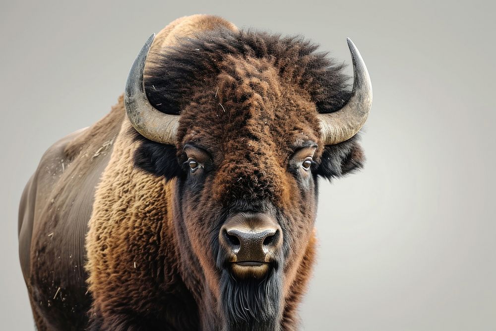 American Bison bison wildlife portrait.