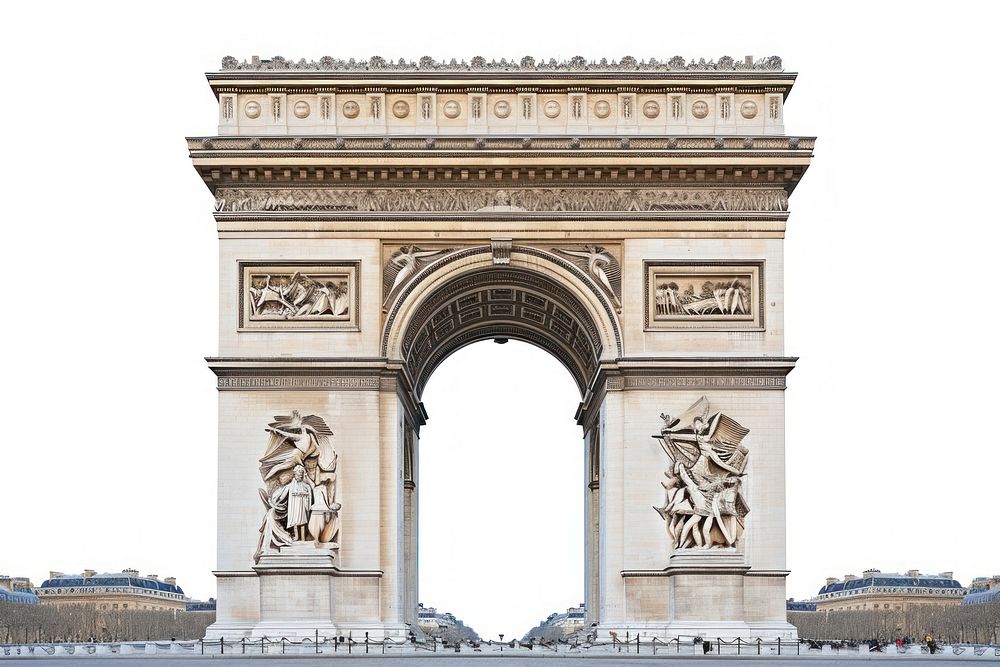 Arc de triomphe architecture landmark transportation.